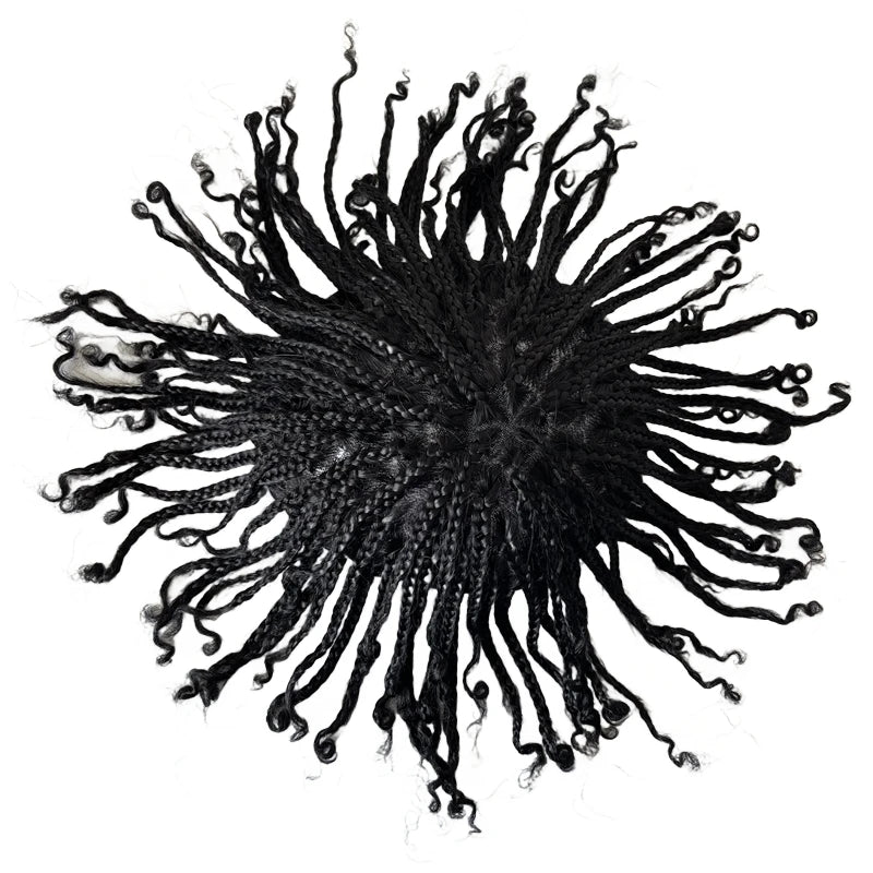 Indiai Szűz Emberi Haj Teljes Csipkés Tupé Box Fonásokkal 8x10 Sötétbarna Férfiaknak