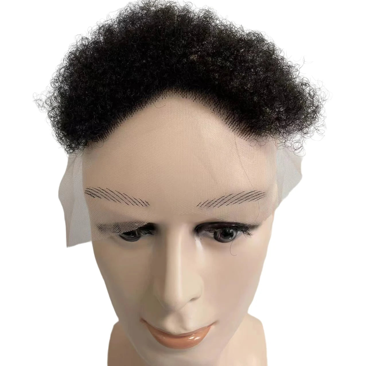 4 mm-es hullámú emberi hajból készült homlokpóthaj 1B10 1B szürke afro hajvonal