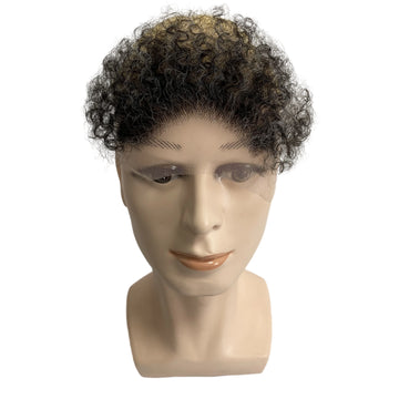 4 mm-es hullámú emberi hajból készült homlokpóthaj 1B10 1B szürke afro hajvonal