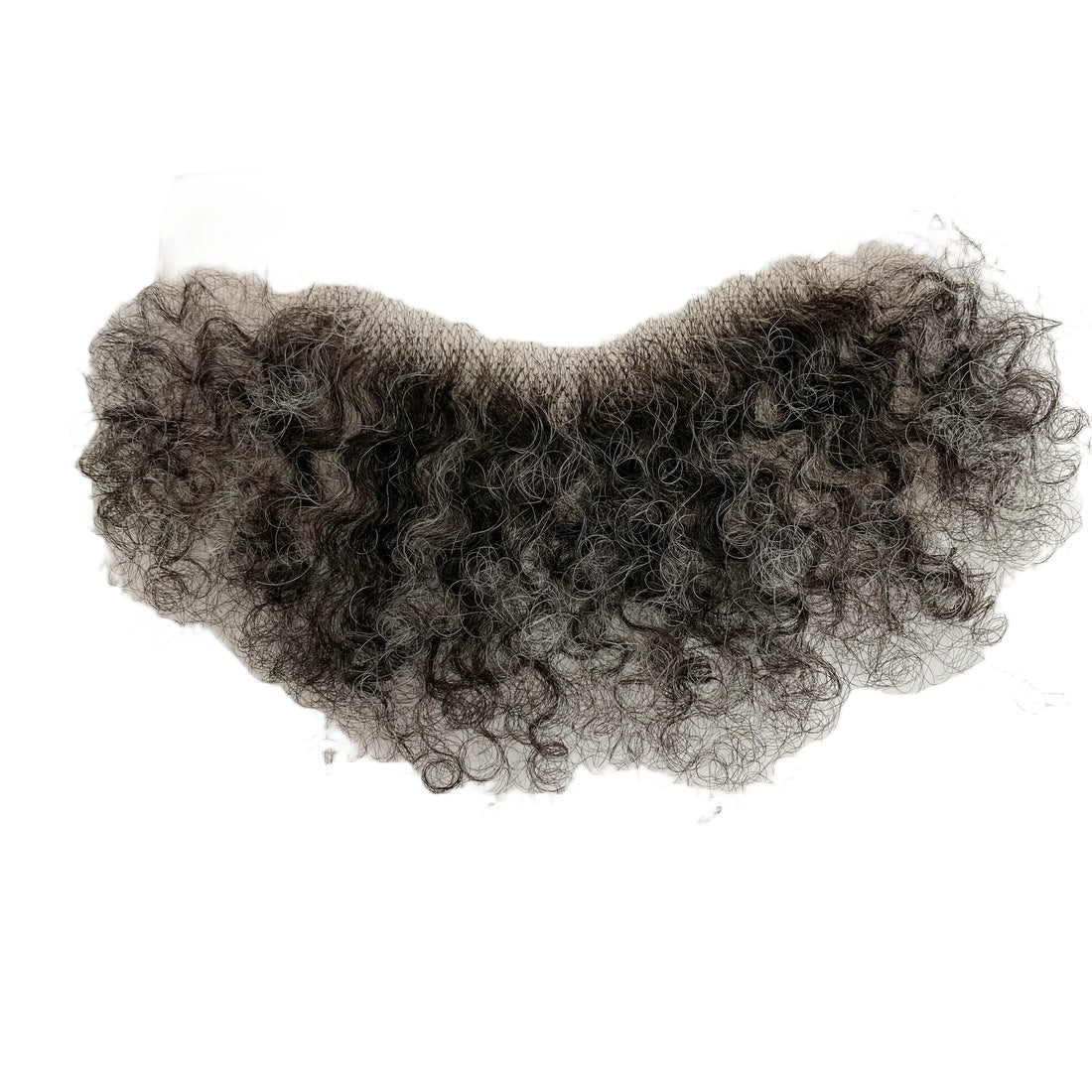 4mm Wave Human Hair Frontal 1B10 1B Grey Afro Hairline - front hairline view