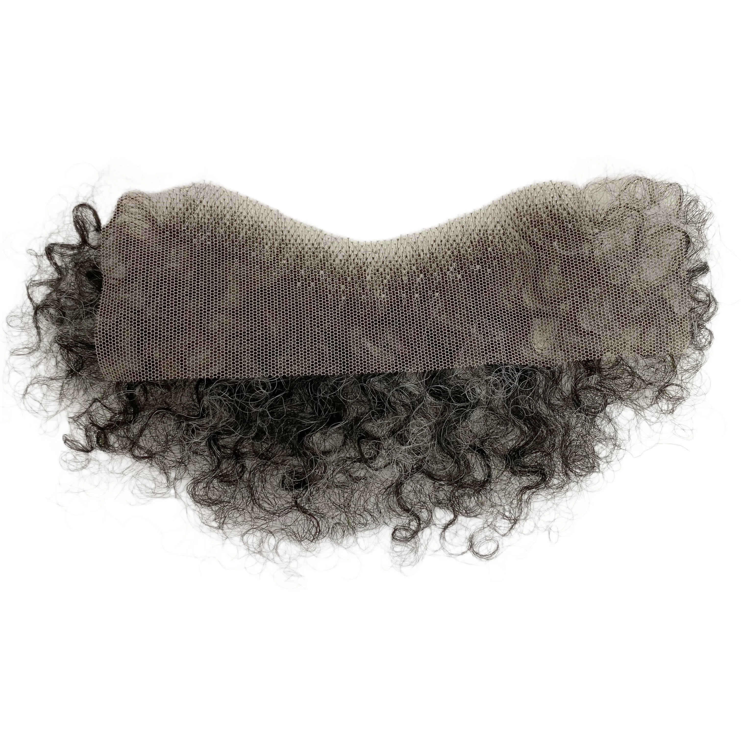 4 mm-es hullámú emberi hajból készült homlokpóthaj 1B10 1B szürke afro hajvonal