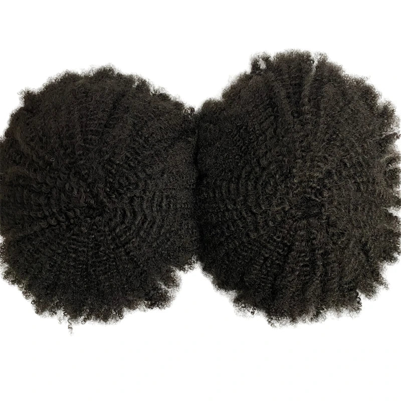 6mm-aaltoinen täyspitsinen peruukkijärjestelmä mustille miehille 7"x9"