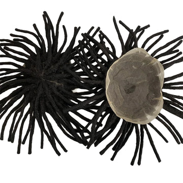 Dreadlocks fuld blonde ægte hårsystem til sorte mænd 8x10