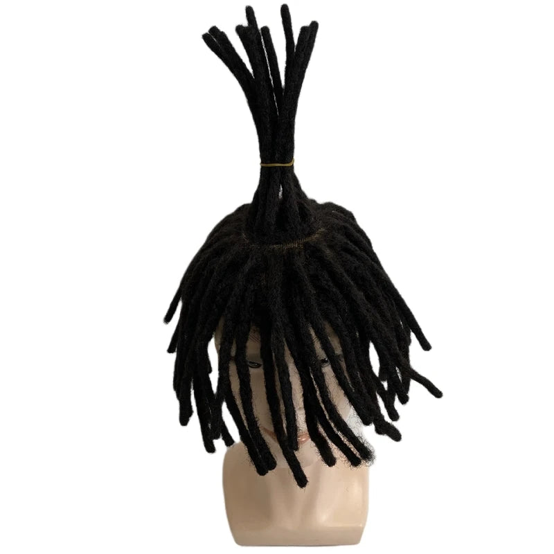 Dreadlocks Full Lace Human Hair System for Black Men 8x10