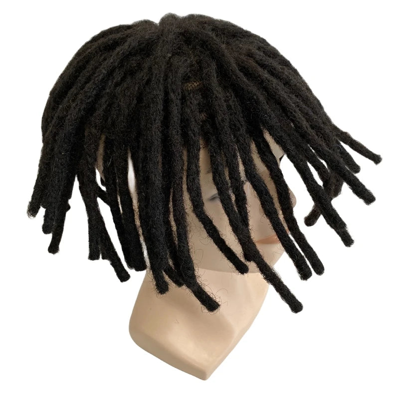 Dreadlocks Full Lace Human Hair System for Black Men 8x10 - product view