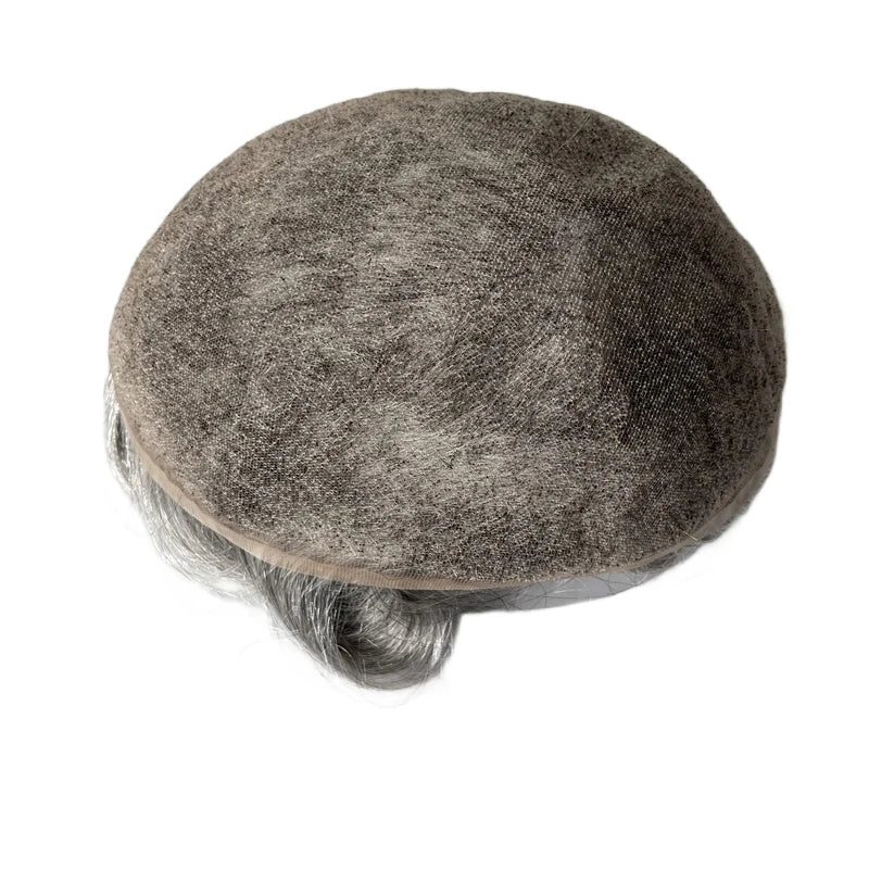 Intialainen neitsythius 1b80# 8x10 toupee, täysi sveitsiläinen pitsi miehille