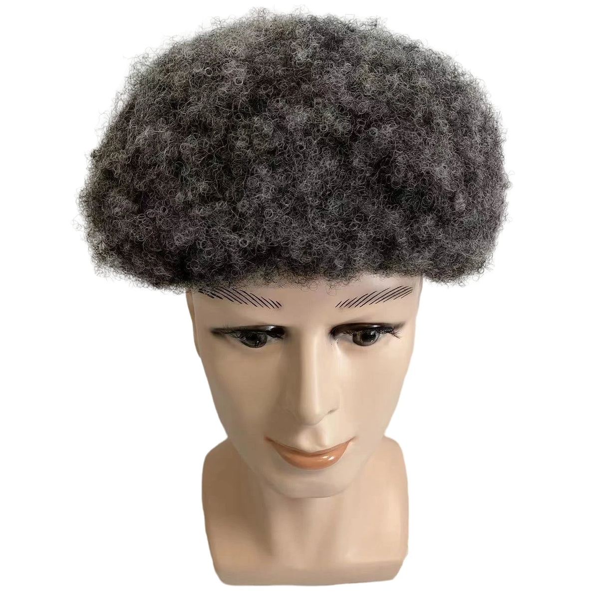 4mm Afro Kinky Curl Full Lace Wig for Men 10&quot;x10&quot;