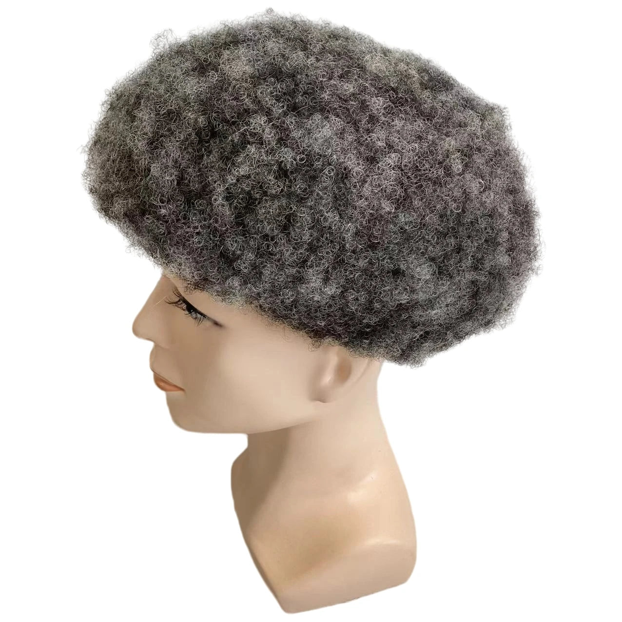 4 mm afro göndör teljes csipkés paróka férfiaknak, 10"x10"