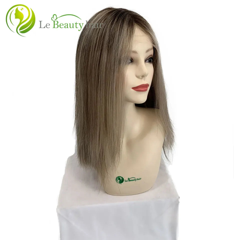 Jewish Kosher Wig Unprocessed European Virgin Human Hair Sheitel Transparent Swiss Lace Top Wigs for Women