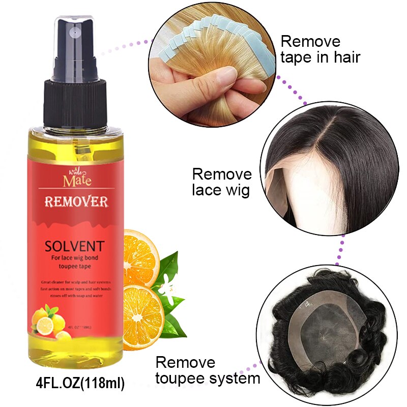 Spray Solvent Hair System Adhesive Tape Remover Lace Wigs Hair Extension Glue Remover