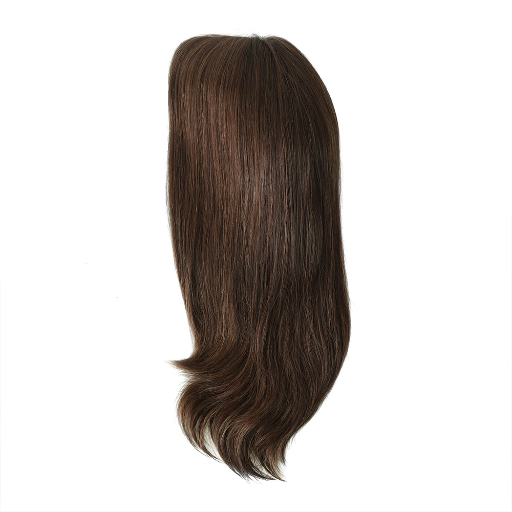 14.5&quot; Mono Top with 1/2&quot; Lace Front Human Hair Jewish Wig for Women