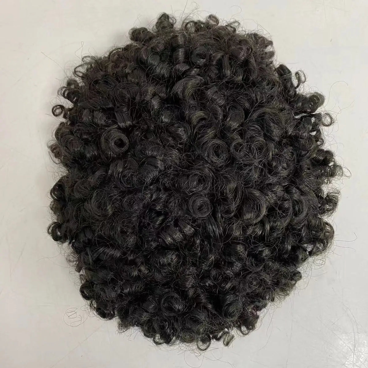 15mm Curl 7x9 Toupee Full Lace Units for Black Men