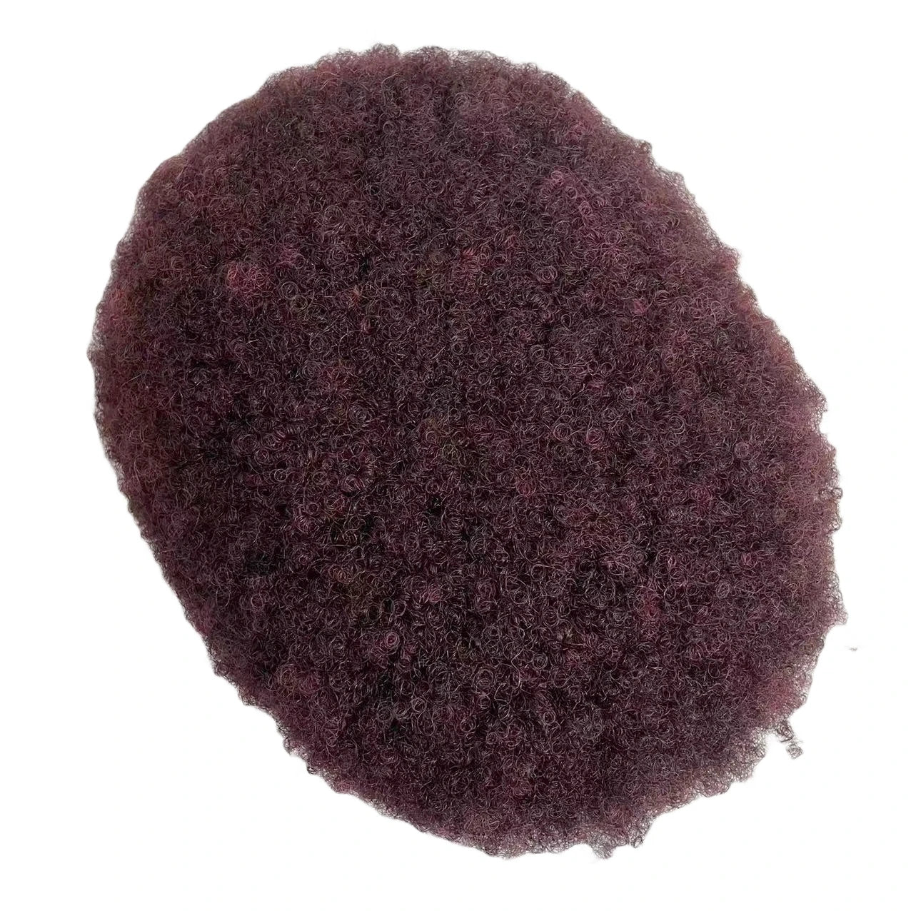 Maláj szűz emberi haj burgundi afro göndör teljes csipkés férfi paróka