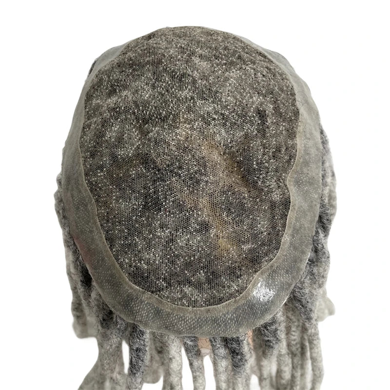 Australische Stijl Menselijk Haar Systeem 6x8 Dreadlocks Topper voor Zwarte Vrouwen