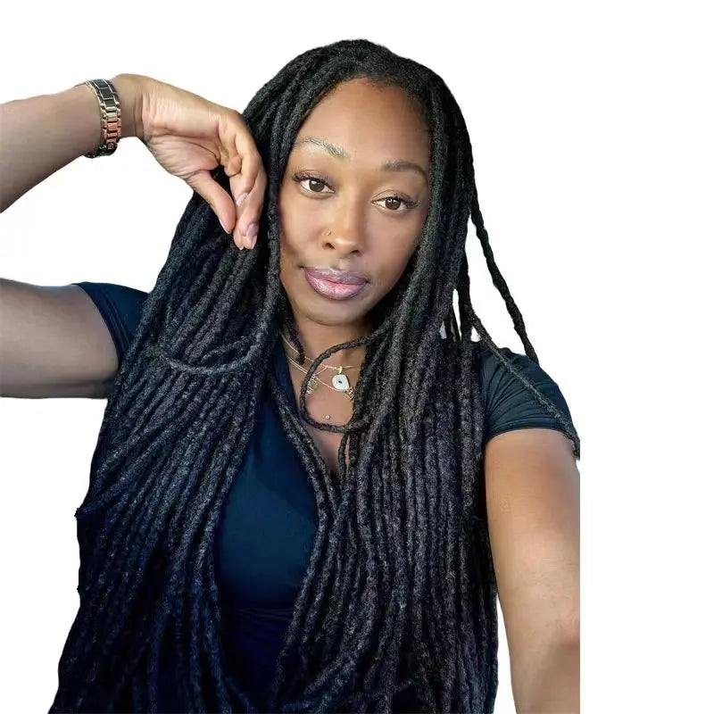 Australia Style Human Hair System 6x8 Dreadlocks Topper for Black Women - product view
