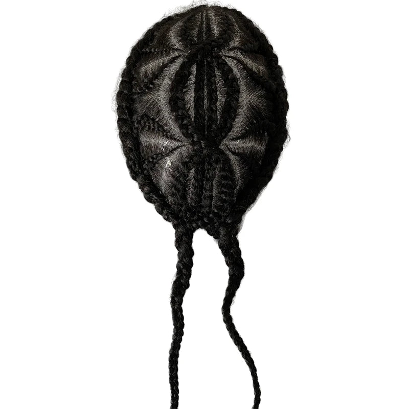 Dupla 8-as Corn Fonat Tupé Teljes Csipkés Afro Egységek Férfiaknak 8"x10"