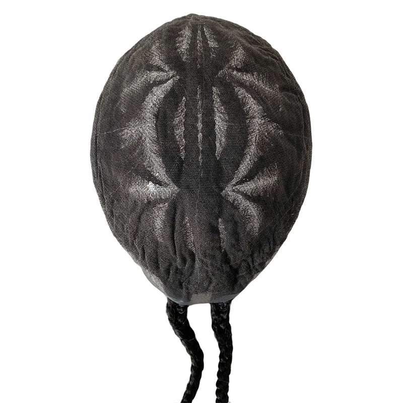 Dupla 8-as Corn Fonat Tupé Teljes Csipkés Afro Egységek Férfiaknak 8"x10"