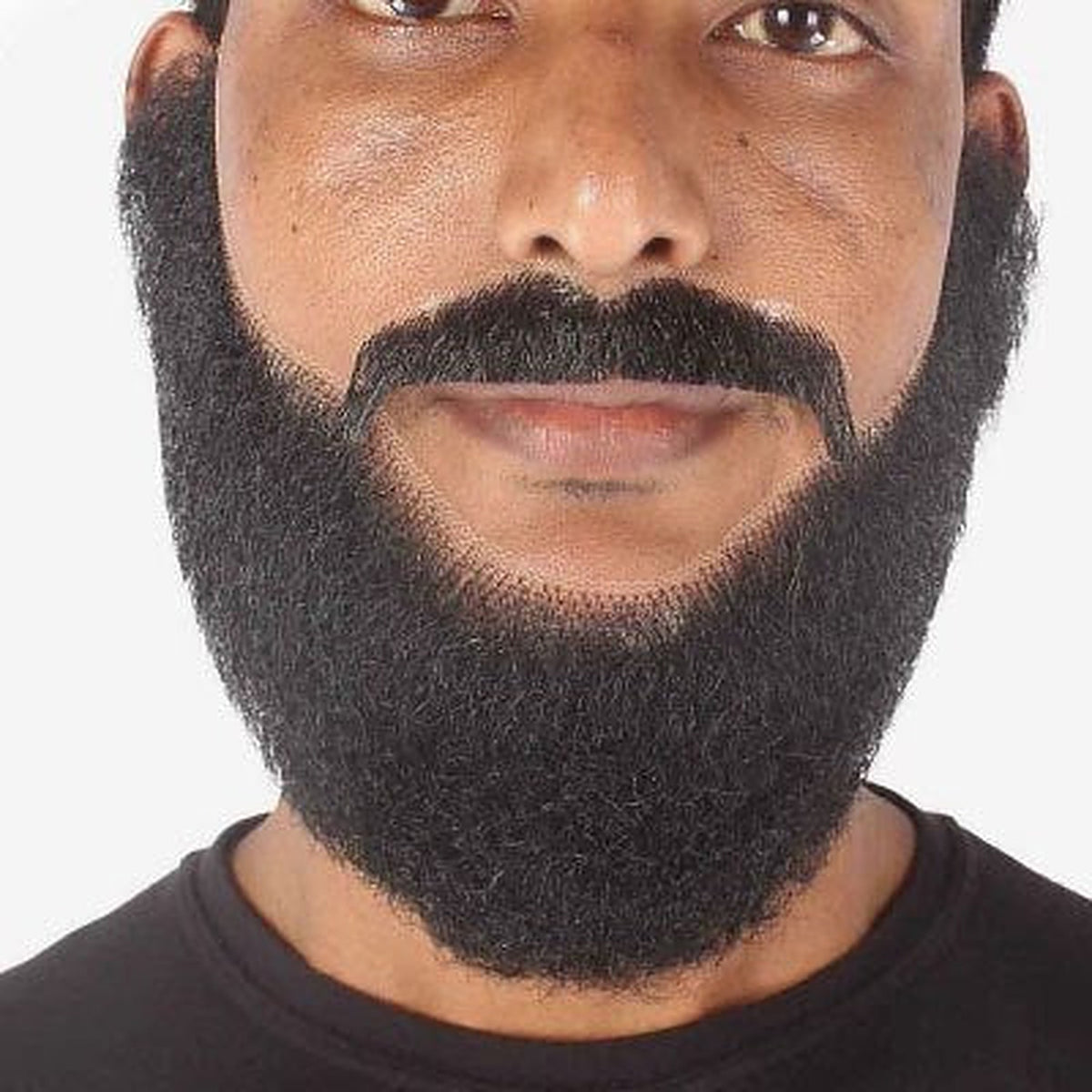 Men's Long Hair Beard Fake Realistic Makeup Lace Mustache - base construction detail 7