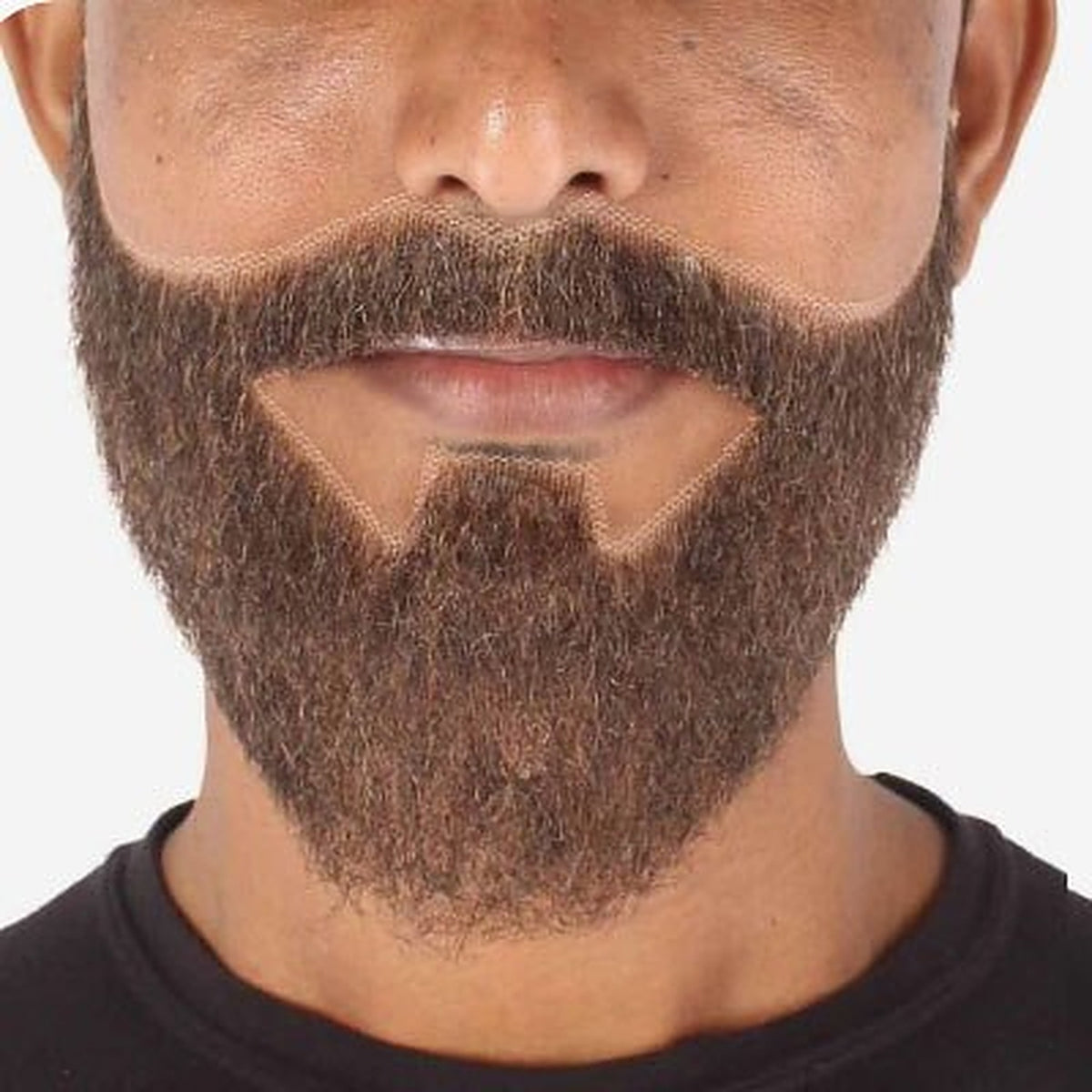 Men's Long Hair Beard Fake Realistic Makeup Lace Mustache - base construction detail 8