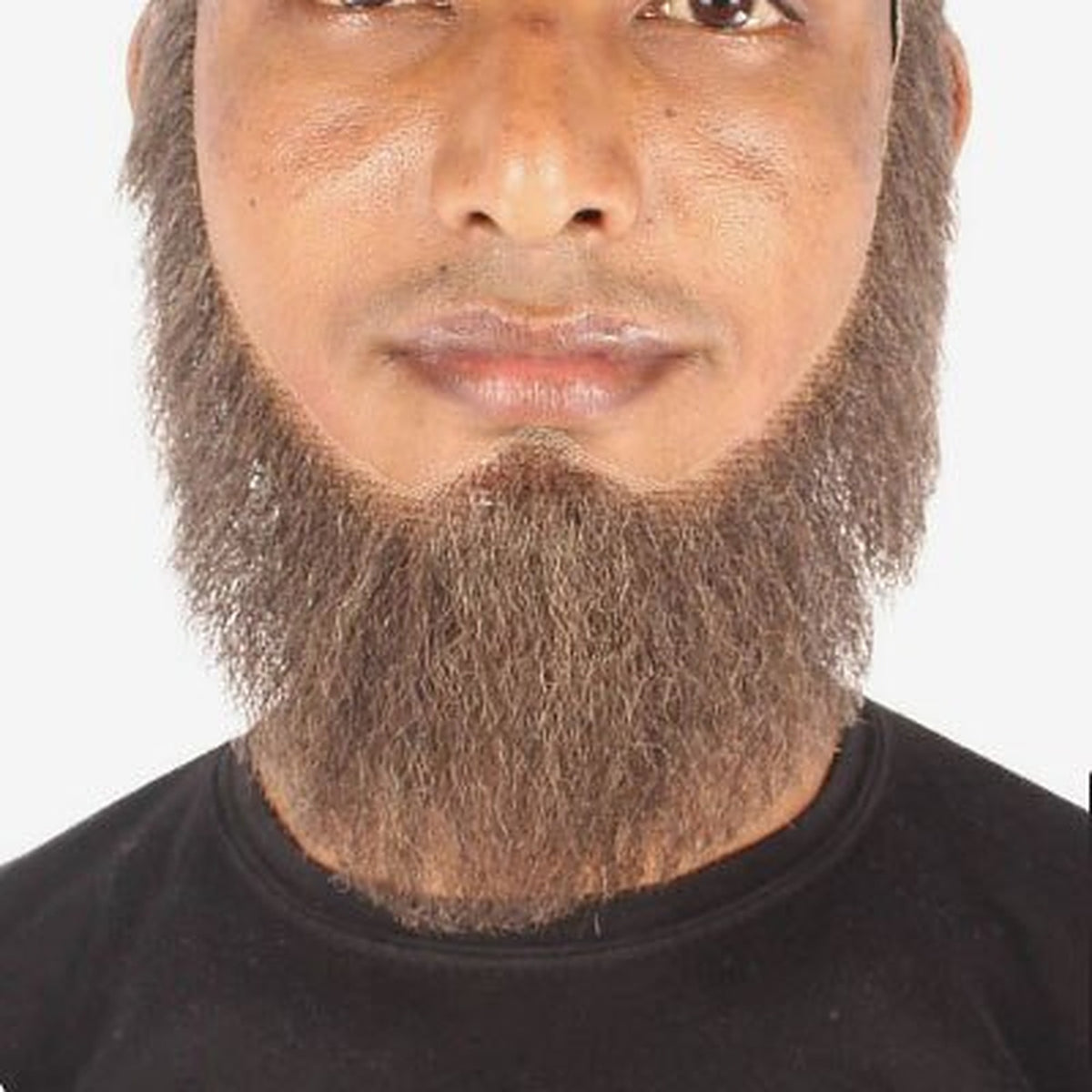 Men's Long Hair Beard Fake Realistic Makeup Lace Mustache - base construction detail 9