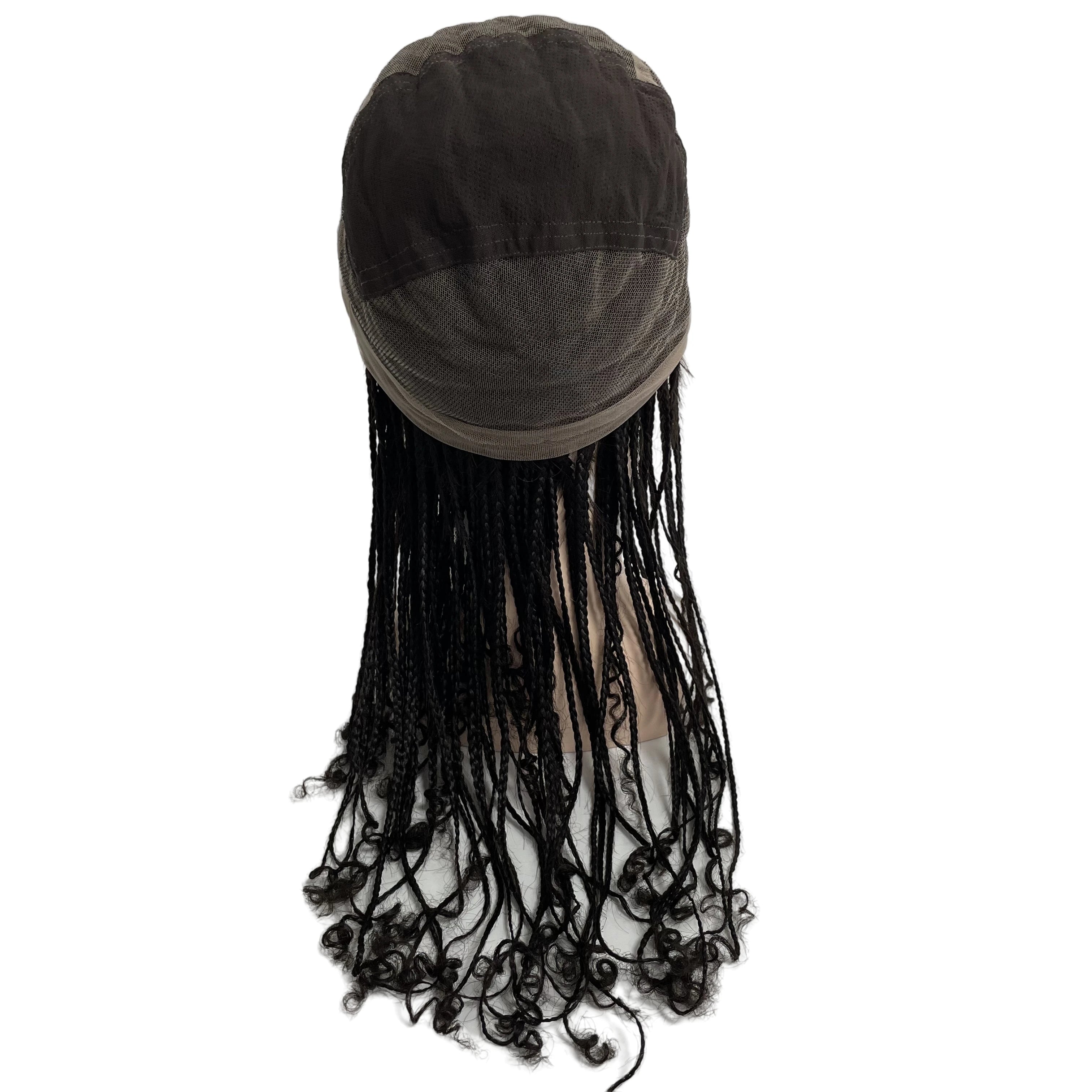 Długie box warkocze pełna koronka peruka dla czarnoskórych mężczyzn