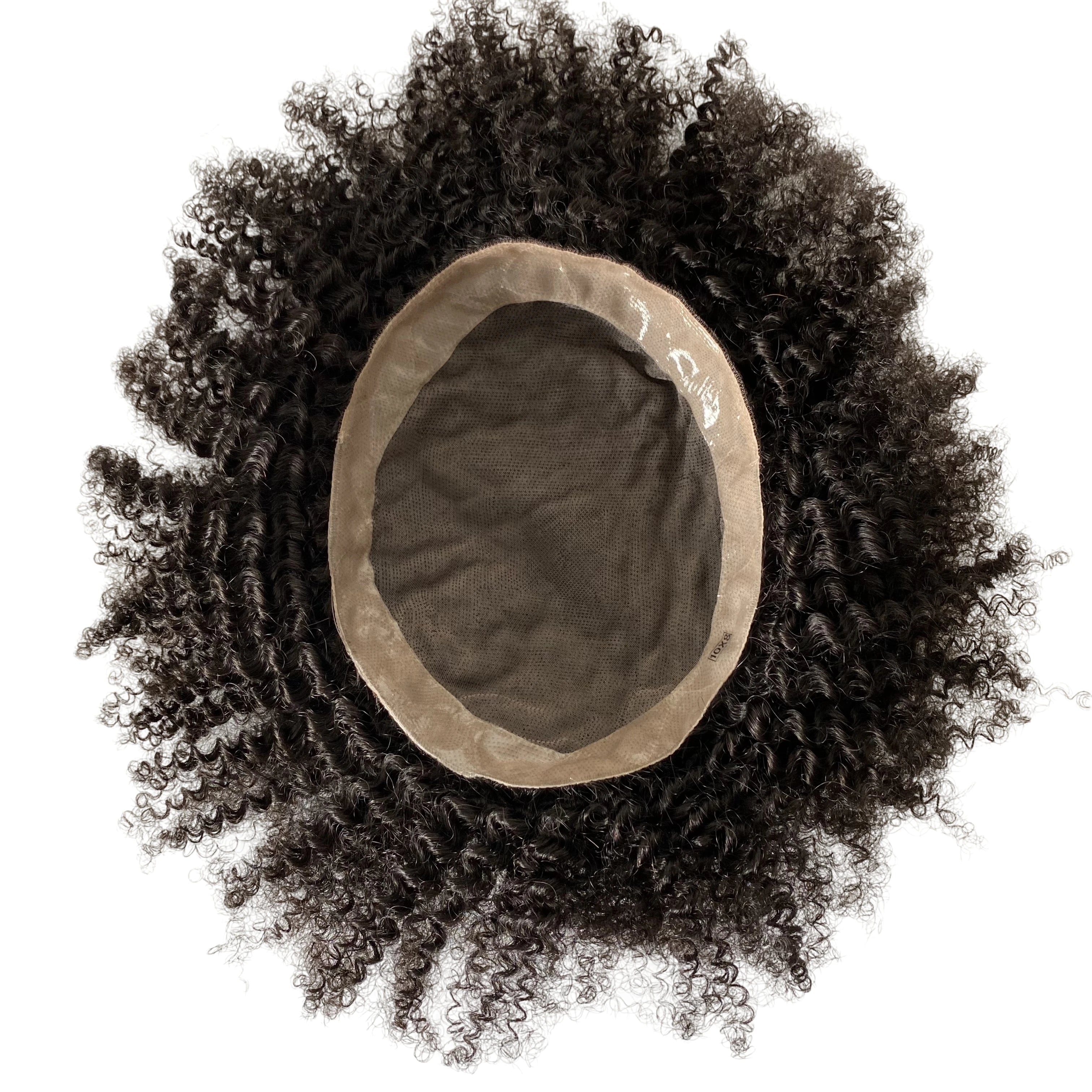 Root 6mm Wave Unit Mono Toupee for Black Men