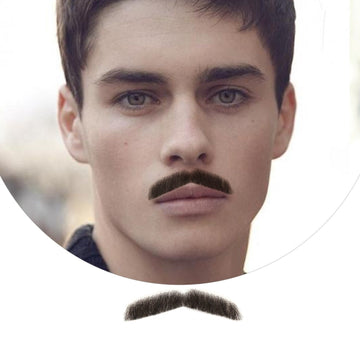 100% ludzkie włosy, miękka sztuczna broda dla mężczyzn, makijaż, wąsy