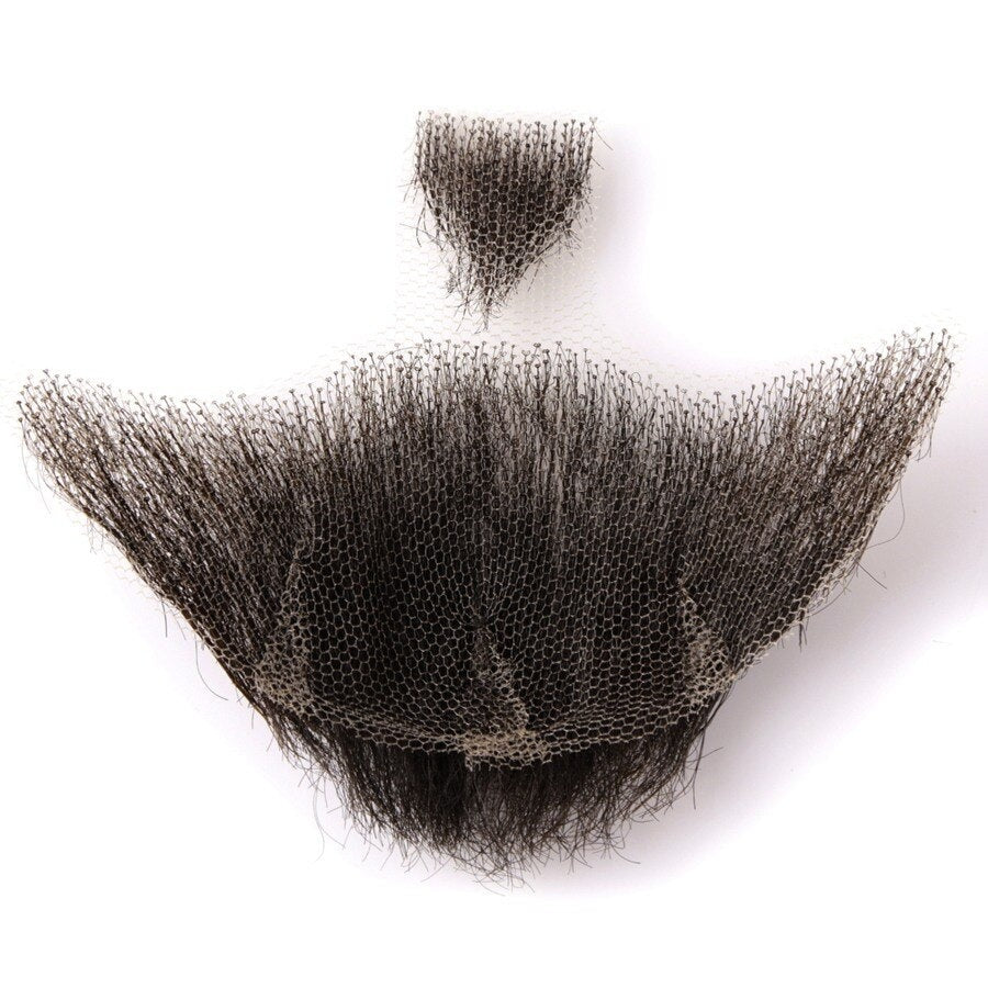 Falsk skæg blondeskæg mænd ægte menneskehår tyndt usynligt overskæg