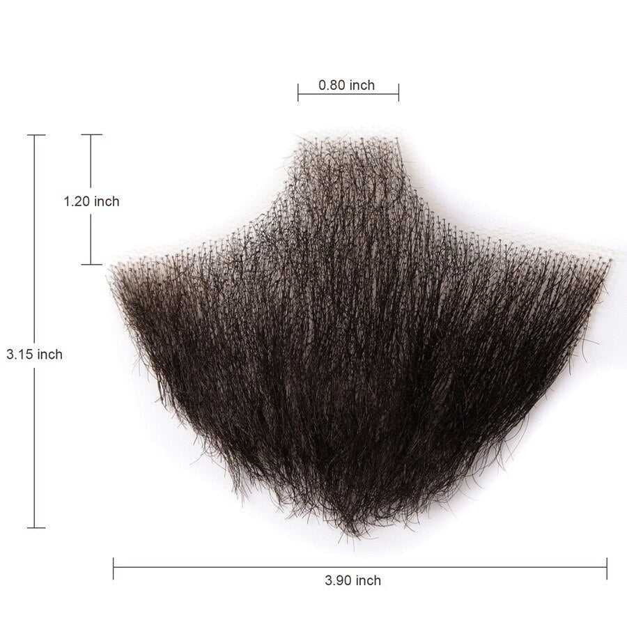 Lace Invisible Fake Beards For Men 100% Remy Hair Mustache