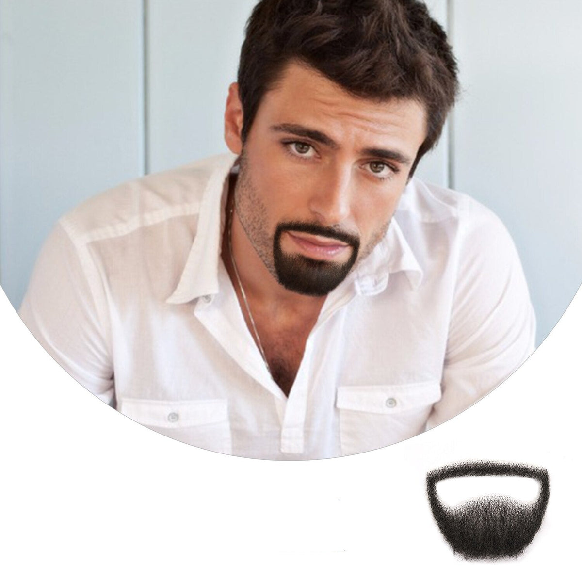 Men&#39;s Lace Beard Soft Fake Beard False Mustache Invisible
