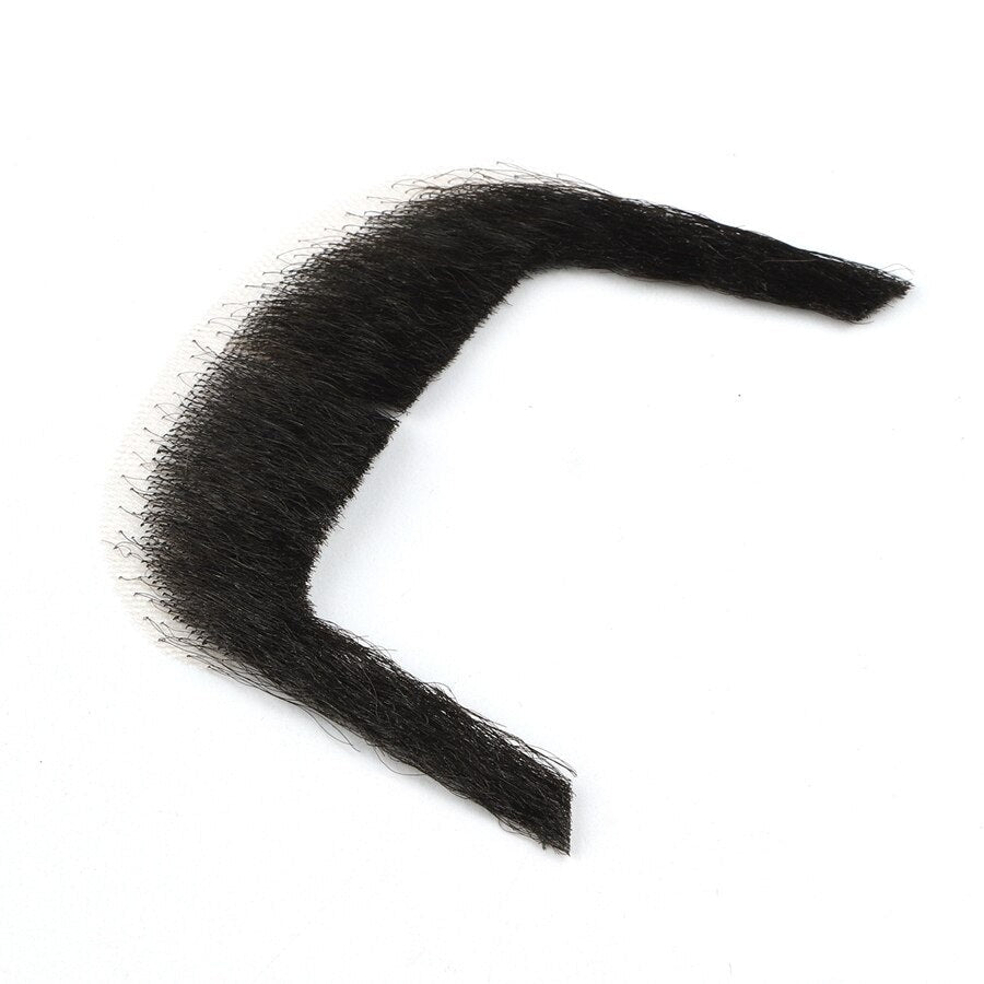 Blondeskæg ægte hår falsk skæg til mænd blonde usynligt falsk overskæg