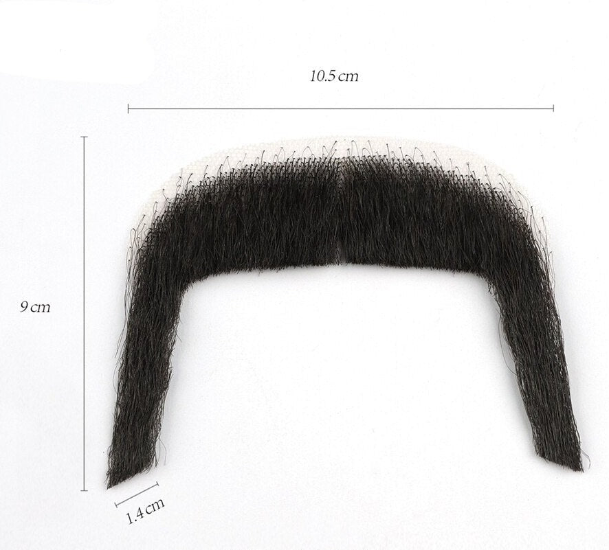 Blondeskæg ægte hår falsk skæg til mænd blonde usynligt falsk overskæg