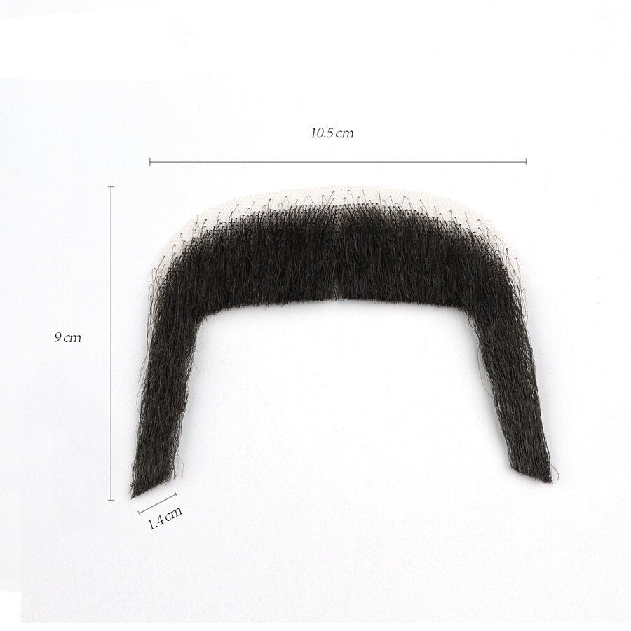 Blondeskæg ægte hår falsk skæg til mænd blonde usynligt falsk overskæg