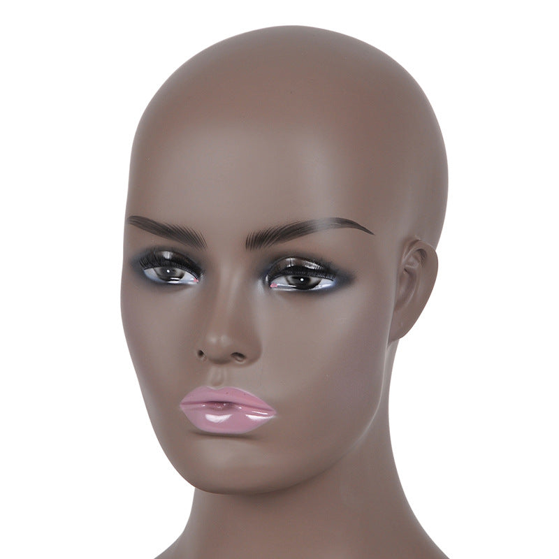 Mannequin Head with Double Shoulders, Hat, and Glasses