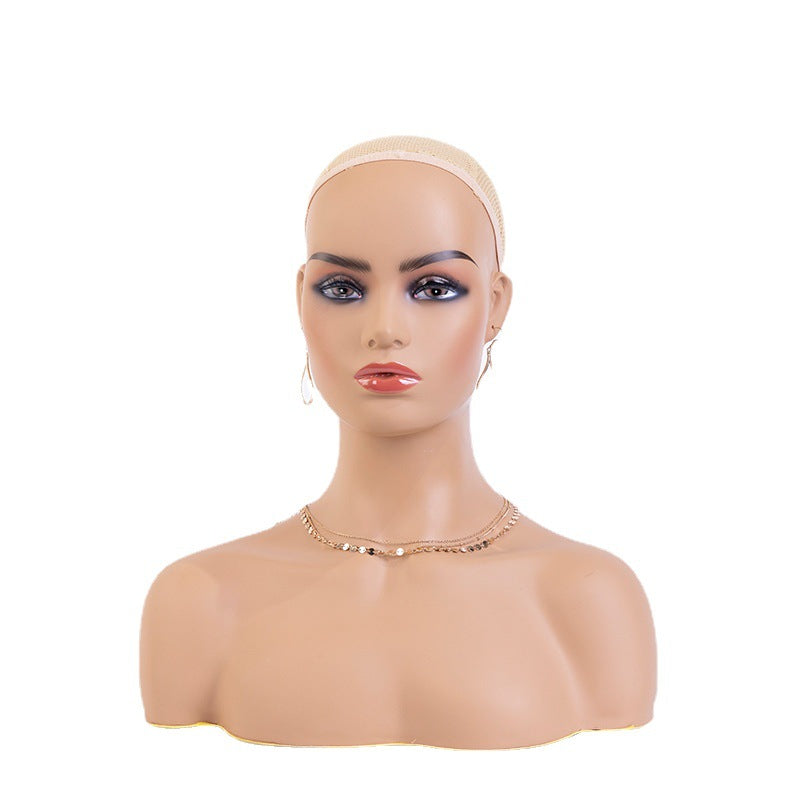 Head Mannequin Wig Mold Hat Bracket Earrings Display Half Body Fake Human