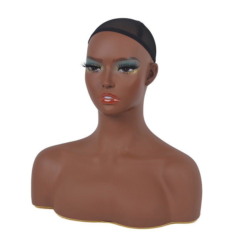 Half-Body Fake Head Simulation Model Wig Display Stand