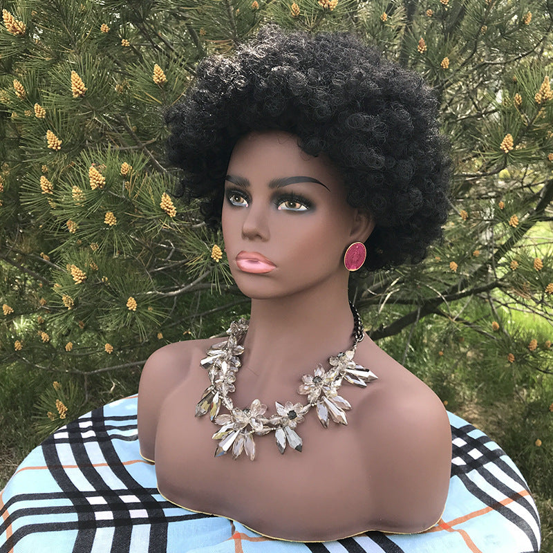 Black Mannequin Head Model Props Shoulder Simulation