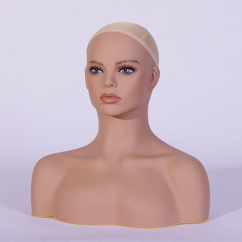 Female Head Mold with Wig Holder and Jewelry Rack