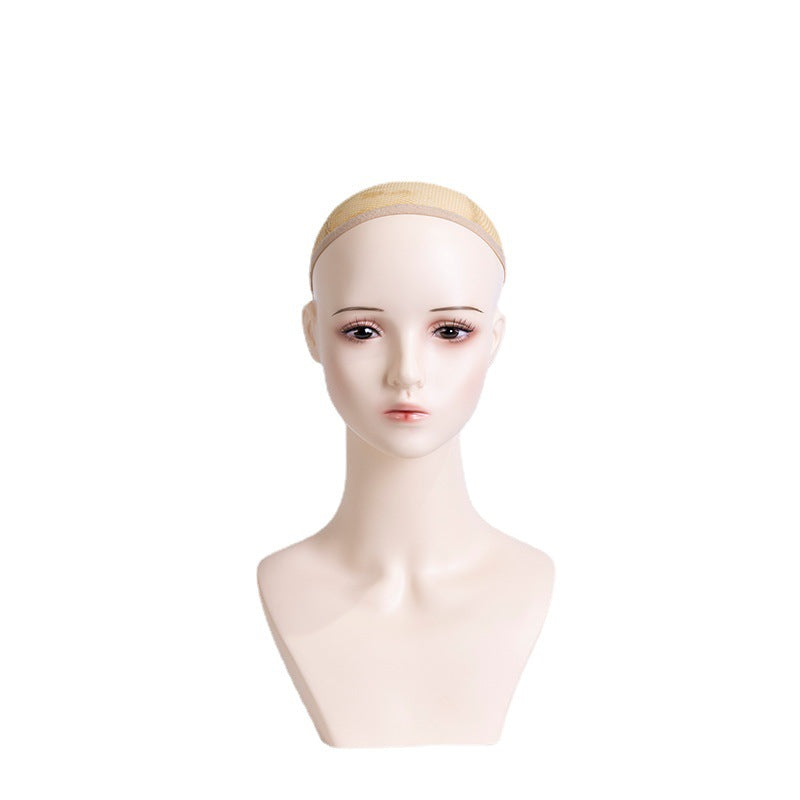 Maniquí de cabeza femenina con modelo de hombro, pendientes, exhibición de collar