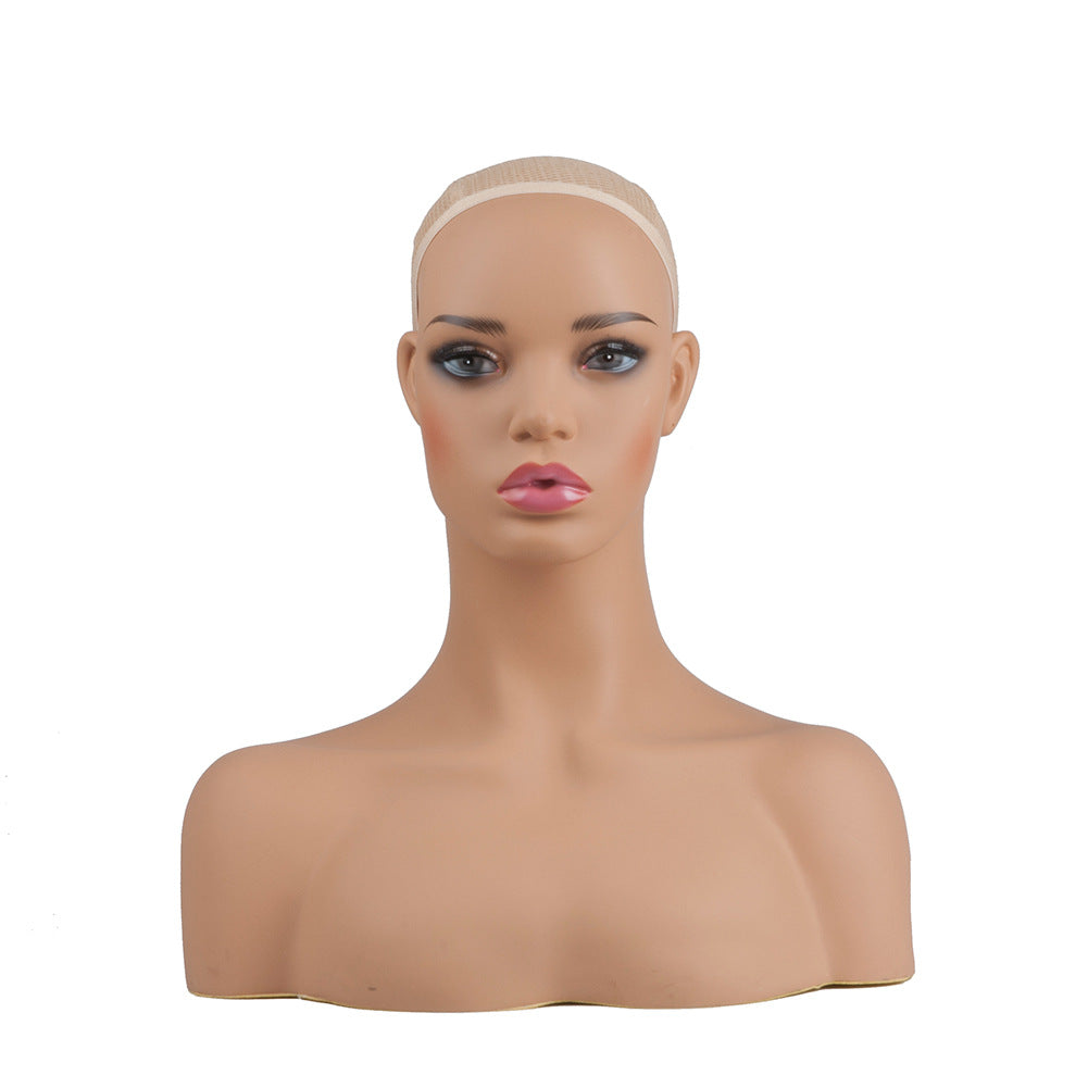 Half-Body Mannequin Wig Hat Earrings Display