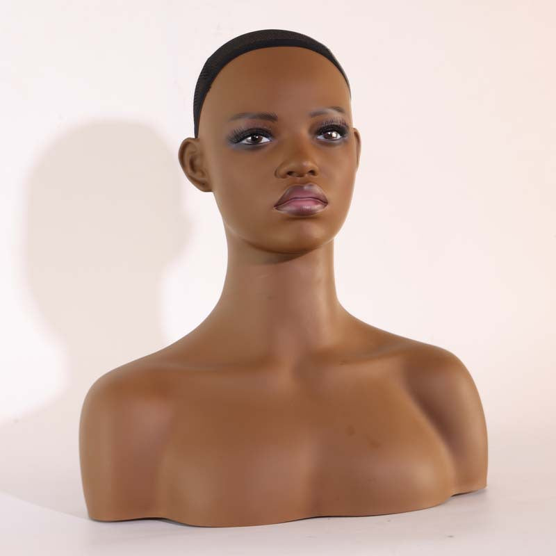 African Black Wig Display Mannequin Head