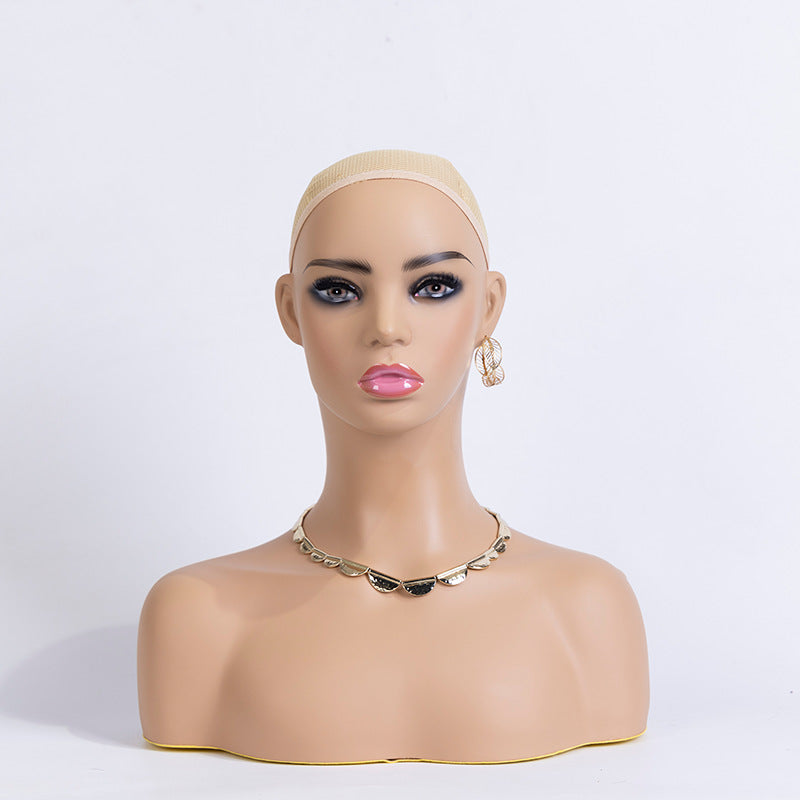 Half-Body Mannequin Wig Hat Earrings Display