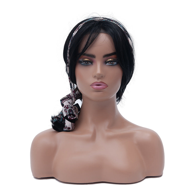 Half Body Model Head Simulation Shoulder Wig Earrings Necklace Display Shooting Props