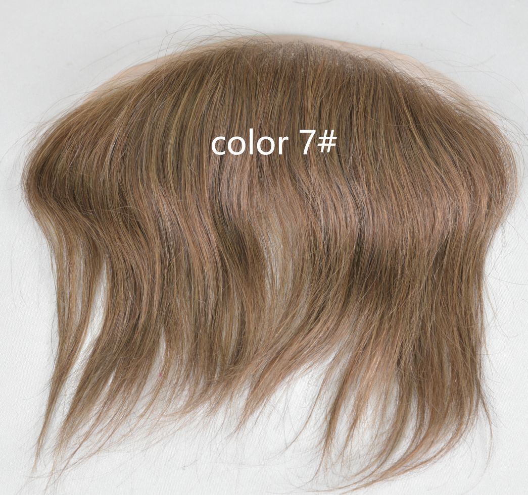 Front haarpatch lace met PU achterkant voor mannen bij terugwijkende haarlijn van het voorhoofd