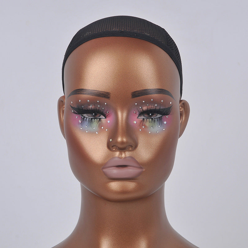 Dark Skin Female Bust Headpiece Showcase