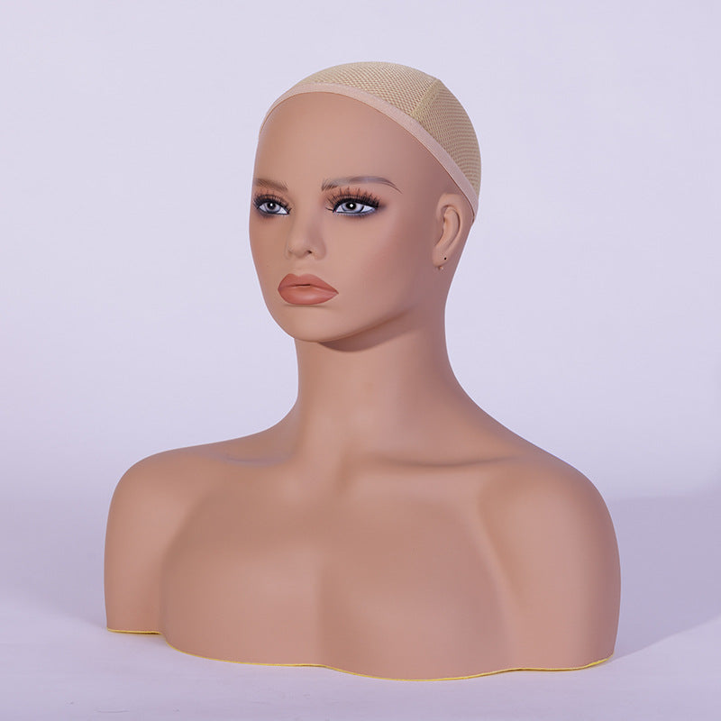 Female Head Mold with Wig Holder and Jewelry Rack