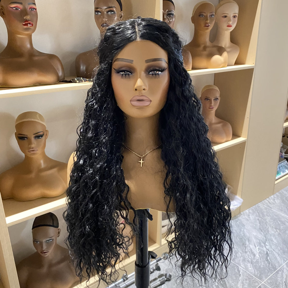 Head Bust Mannequin with Wig Accessories for Photoshoot