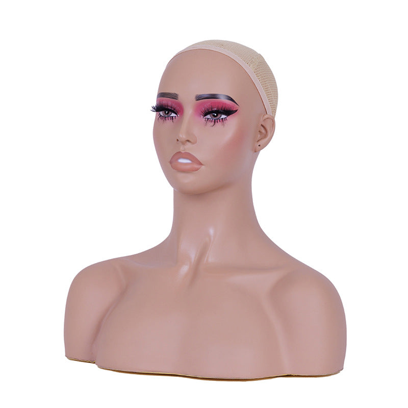 Mannequin Head Wig with Shoulder Support