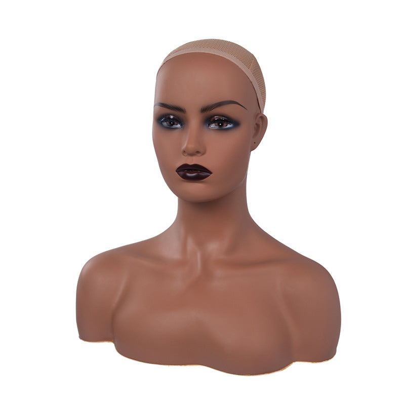 Etalagepop pruik hoed sjaal dubbele schouder display standaard