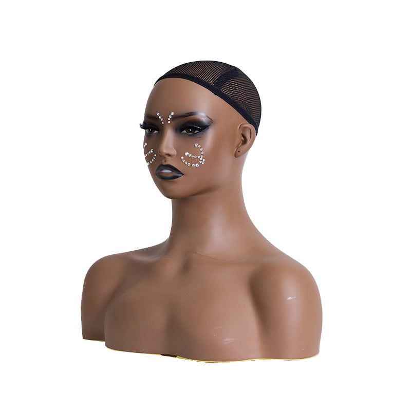 African Female Jewelry Head Mannequin Display